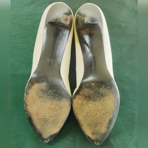 Vintage Leather Pumps Heels 1940's Spike Shoes Stilettos