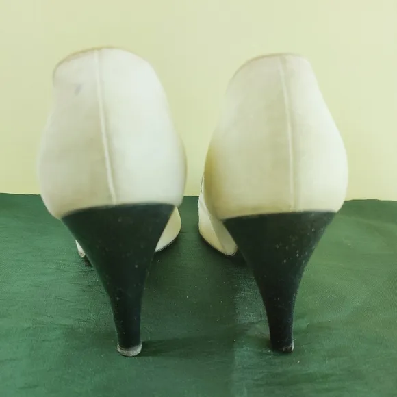 Vintage Leather Pumps Heels 1940's Spike Shoes Stilettos