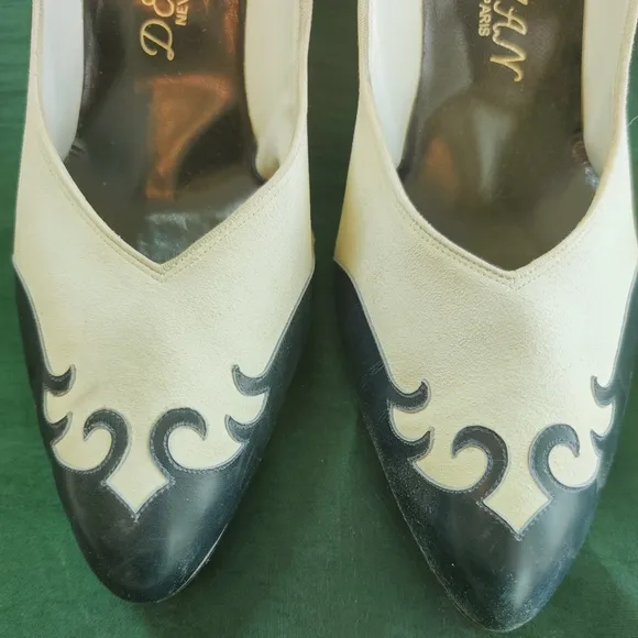 Vintage Leather Pumps Heels 1940's Spike Shoes Stilettos
