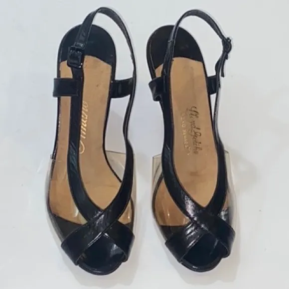 Vintage Lloyd Gotchy Reno Nevada Leather Women Heels Shoes Size 5.5 M