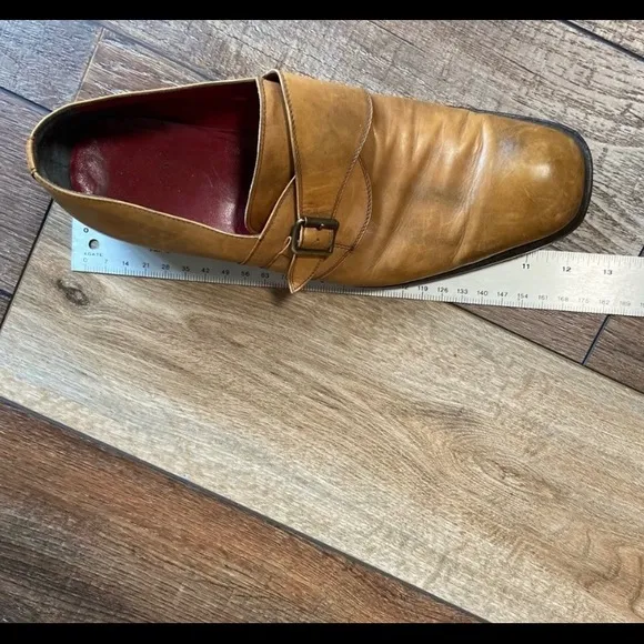 Vintage Men 70s Buckle Loafers Size 43
