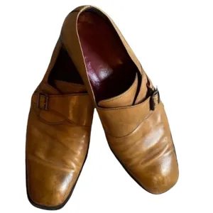 Vintage Men 70s Buckle Loafers Size 43