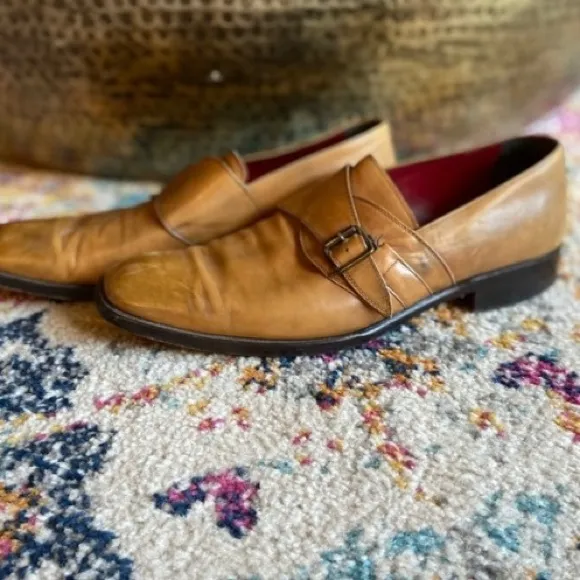 Vintage Men 70s Buckle Loafers Size 43
