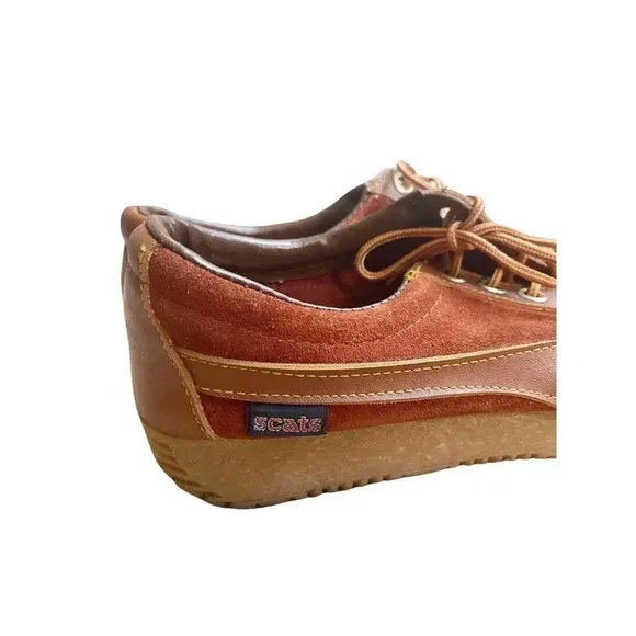 Vintage SCATS by Gallenkamp Women's Suede &amp; Leather Sneaker Shoes Size 8
