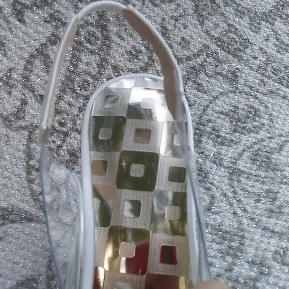 Vintage Unbranded Red Sole Acrylic Party Wedges