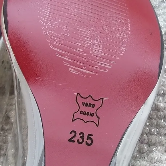 Vintage Unbranded Red Sole Acrylic Party Wedges