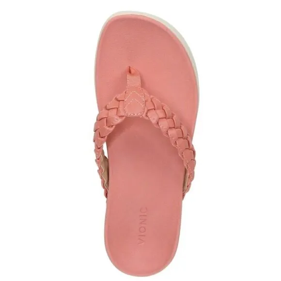Vionic Sandals Womens Terra Cotta Kenji 11 Leather Slip On New‎