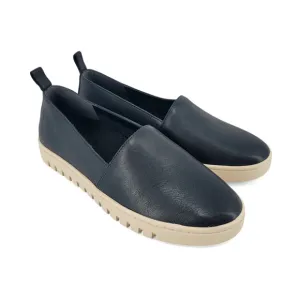 Vionic Uptown A-Line Black Leather Flats 8W Arch Support Comfort Slip-On Shoes