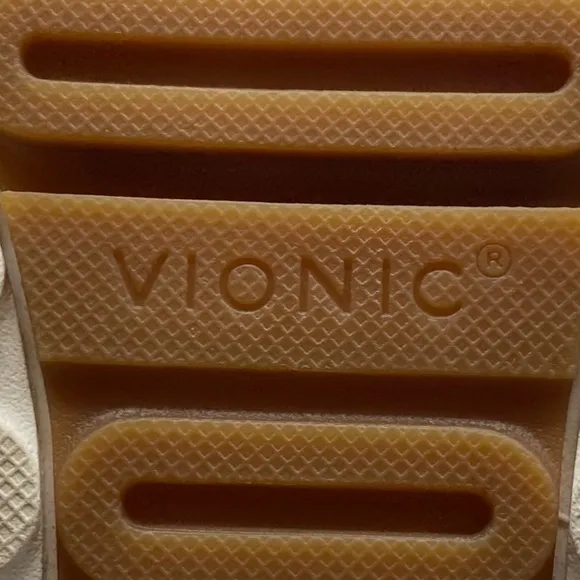Vionic Womens Shoes Brinkley Sneaker Booties Sz 8 Cream Leather Ankle Zip Casual