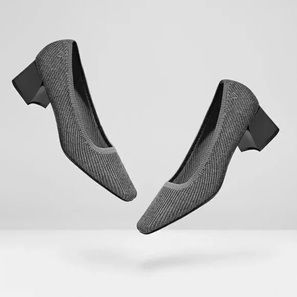VIVAIA Square-Toe Chunky Heels gray size EUR 41 US 9.5‎