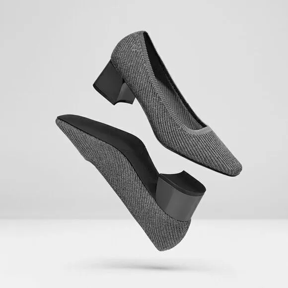 VIVAIA Square-Toe Chunky Heels gray size EUR 41 US 9.5‎