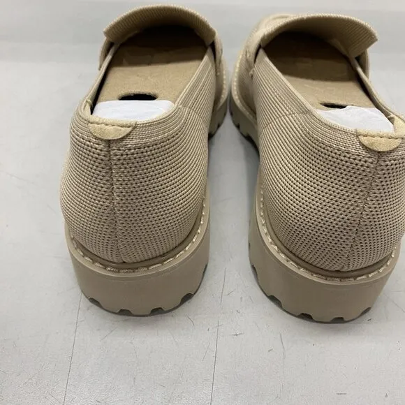 Vivaia Women’s Francesca Loafers – Almond Size 9 – Round Toe, Platform Chunk Hee