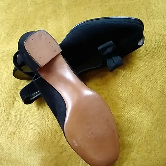 VTG, I.MILLER SUEDE HANDMADE WOMEN'S SHOES 7 BLACK HEELS