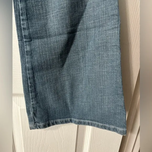 Vtg Y2K Frankie B Jeans Women's 6 Blue Denim Butterfly Low Rise Flared Leg