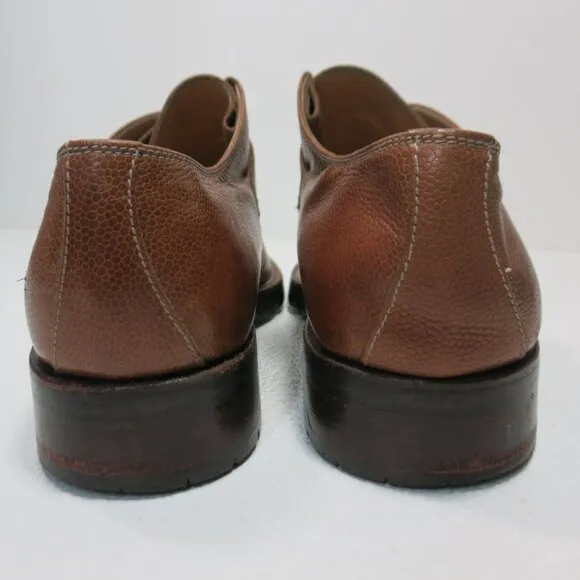 Walter Steiger Monk Strap Pebbled Grained Leather Oxford Shoes Mens Footwear 8.5