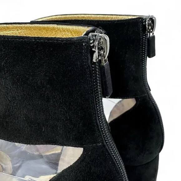Walter Steiger Paris Camoscio Black Suede Platform  Shoes EU 37.5/US 7 Dramatic