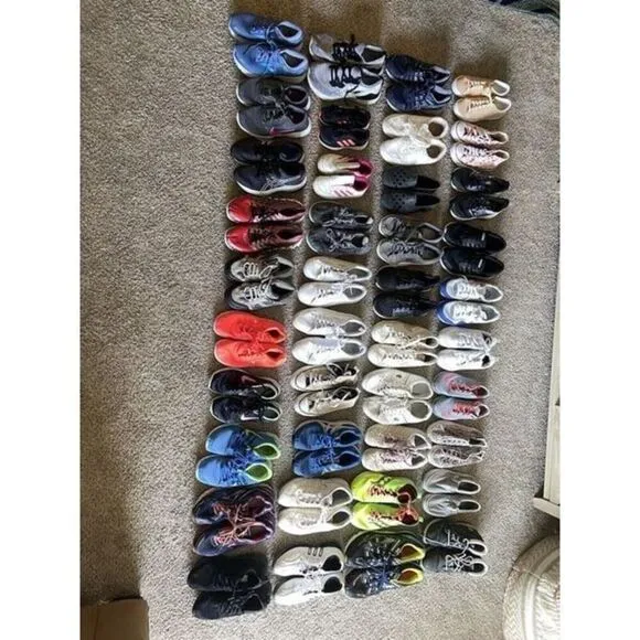 Wholesale Lot 10 Shoes Nike Adidas Vans ASICS Puma Sneakers Cleats Mixed sizes