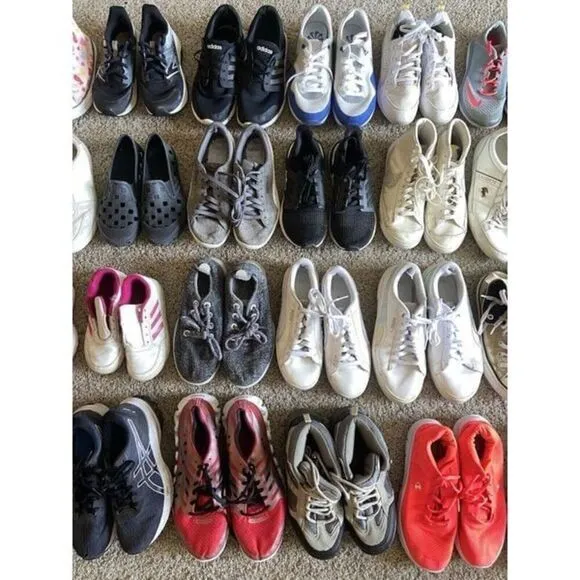 Wholesale Lot 10 Shoes Nike Adidas Vans ASICS Puma Sneakers Cleats Mixed sizes