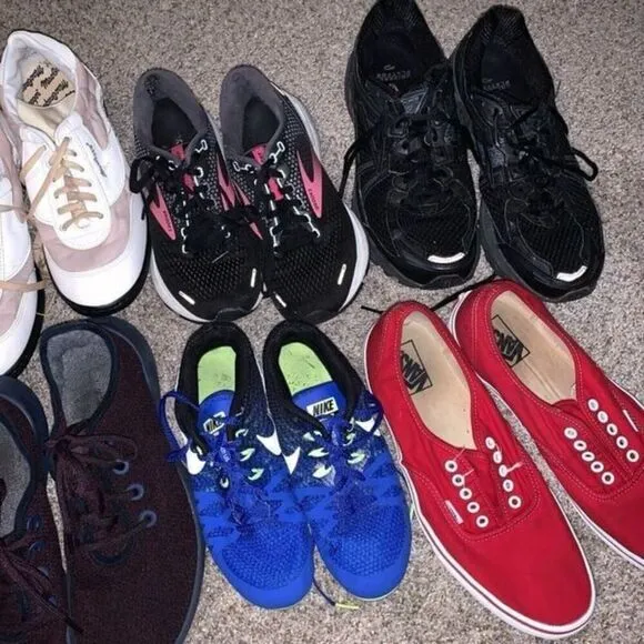 Wholesale Lot 10 Shoes Nike Adidas Vans ASICS Puma Sneakers Cleats Mixed sizes