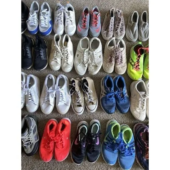 Wholesale Lot 10 Shoes Nike Adidas Vans ASICS Puma Sneakers Cleats Mixed sizes