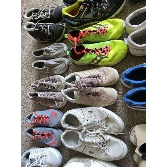 Wholesale Lot 10 Shoes Nike Adidas Vans ASICS Puma Sneakers Cleats Mixed sizes