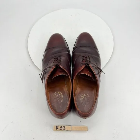 Wildsmith Men Sz UK8.5 US9.5 D Brown Copper Leather Cap Toe Lace Up Oxford Shoes