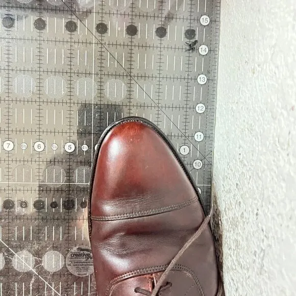 Wildsmith Men Sz UK8.5 US9.5 D Brown Copper Leather Cap Toe Lace Up Oxford Shoes