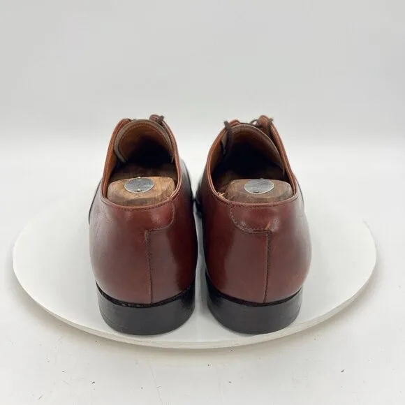 Wildsmith Men Sz UK8.5 US9.5 D Brown Copper Leather Cap Toe Lace Up Oxford Shoes