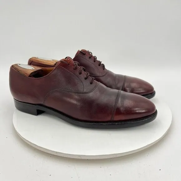 Wildsmith Men Sz UK8.5 US9.5 D Brown Copper Leather Cap Toe Lace Up Oxford Shoes