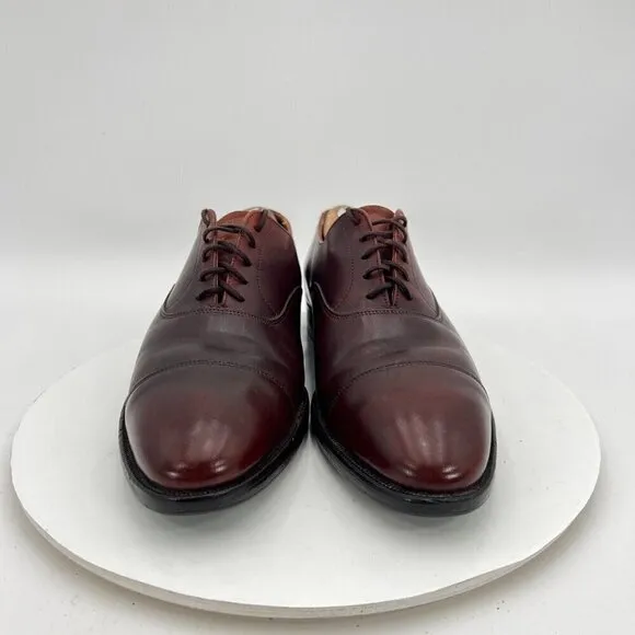 Wildsmith Men Sz UK8.5 US9.5 D Brown Copper Leather Cap Toe Lace Up Oxford Shoes