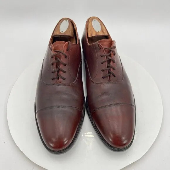 Wildsmith Men Sz UK8.5 US9.5 D Brown Copper Leather Cap Toe Lace Up Oxford Shoes