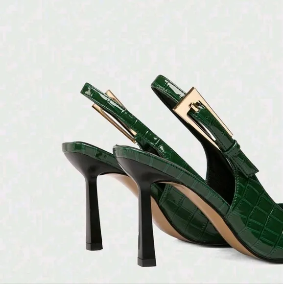 Women Back Strap Bowknot Decor High Heel Pumps