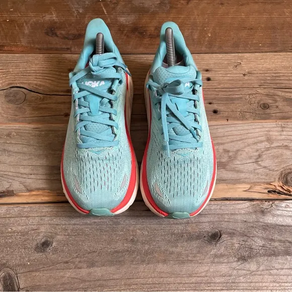 Women Hoka One One Clifton 8 Aquarella Running Shoes Sneakers