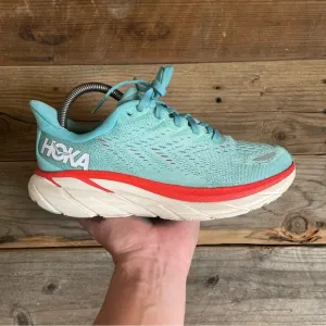 Women Hoka One One Clifton 8 Aquarella Running Shoes Sneakers
