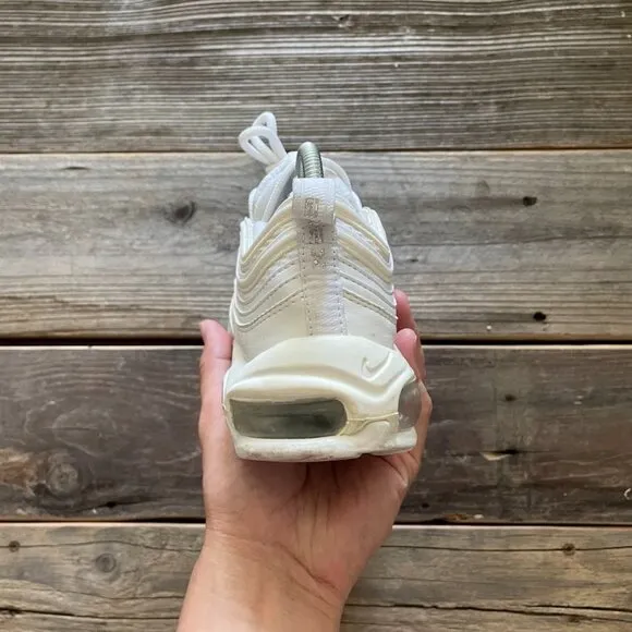 Women Size 6.5 / Size 5 Youth Nike Air Max 97 White Running Shoes Sneakers