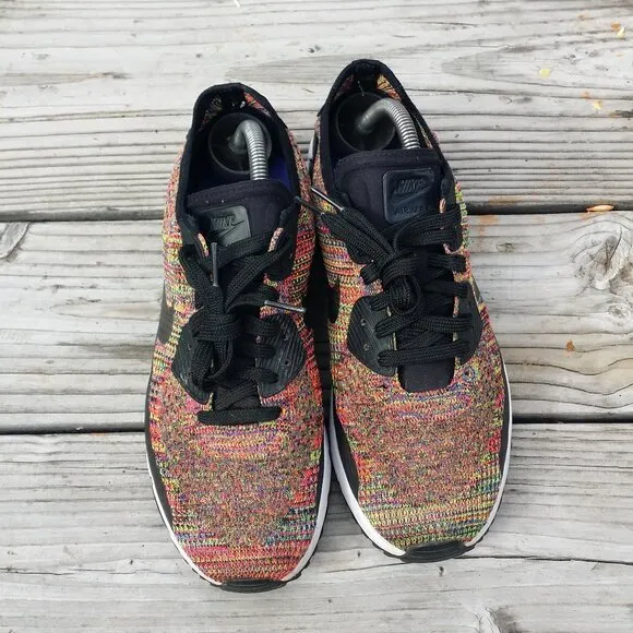 Women Size 9.5/Sz 8 Men Nike Air Max Ultra 2.0 Flyknit Multi Color Running Shoes