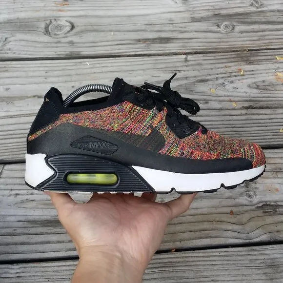 Women Size 9.5/Sz 8 Men Nike Air Max Ultra 2.0 Flyknit Multi Color Running Shoes