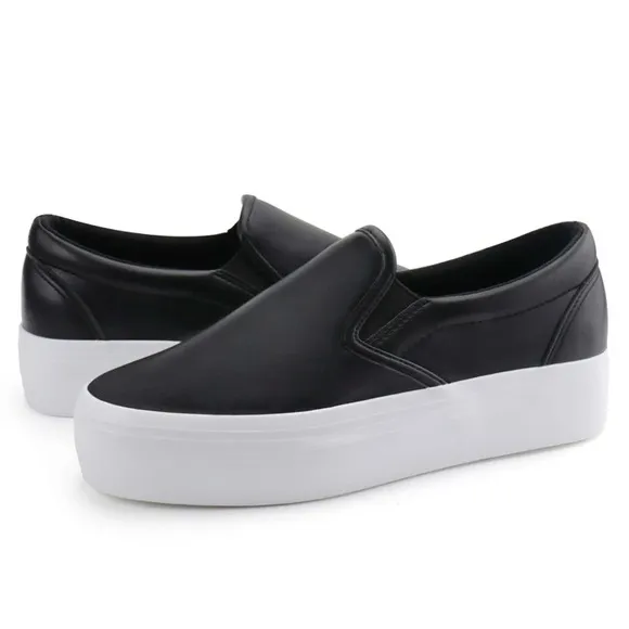 Women Slip-On Platform Loafers Casual Comfortable Flat Shoes