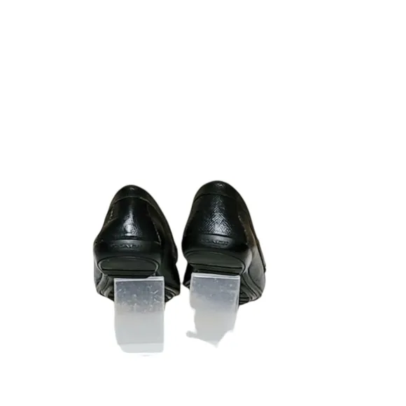 Women Vintage Leather Black Coach Loafers Size 6B/Women Slip On Shoes/ Women Des