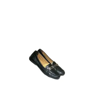 Women Vintage Leather Black Coach Loafers Size 6B/Women Slip On Shoes/ Women Des