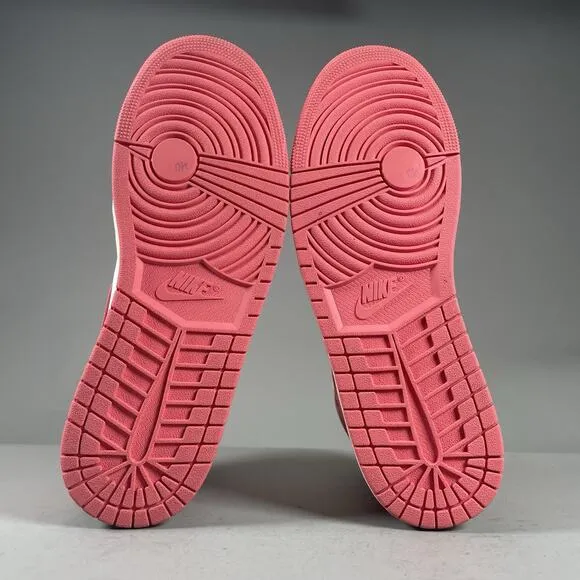 Womens 11.5 Mens 10 Nike Air Jordan 1 Mid Pink White Basketball Shoes BQ6472-186