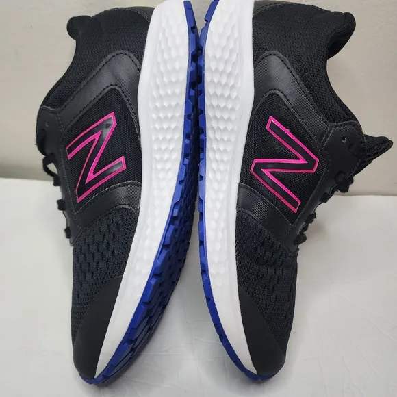 Womens 8 New Balance 520 Comfort Ride Athletic Shoes Black Pink Sneakers