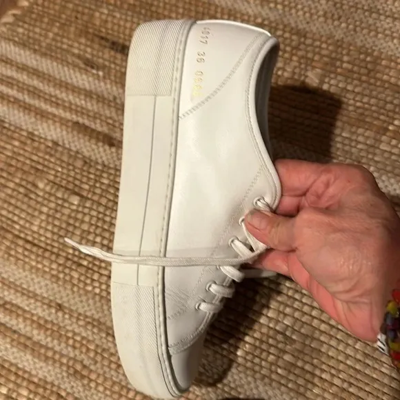 WOMENS BY COMMON PROYECT MADE IN ITALY  SIZE 36 PLATFORM SNEAKERS WOMENS SHOES