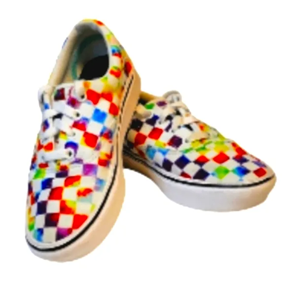 Womens Colorful ComfyCush Era Vans Sneakers