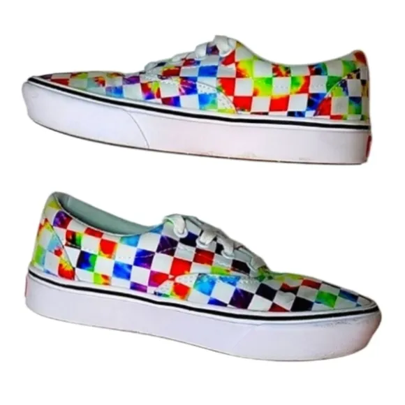Womens Colorful ComfyCush Era Vans Sneakers