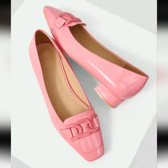 WOMEN'S SIMPLE COMMUTER STYLE CHAIN DETAIL FLAT SHOES