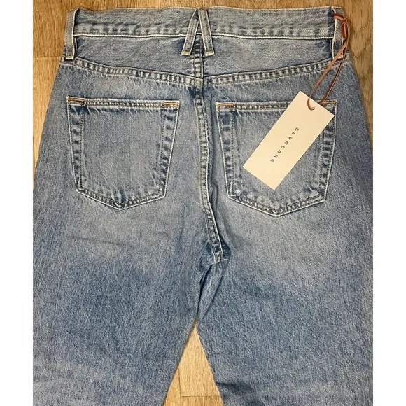 Women's Slvrlake Jeans Virginia Slim Crossroads Distressed Size 25