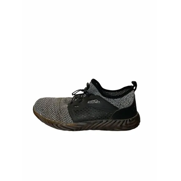 Work Safety Shoes Mens 45 Size 11 Breathable Knit Steel Toe Sneakers Slip On