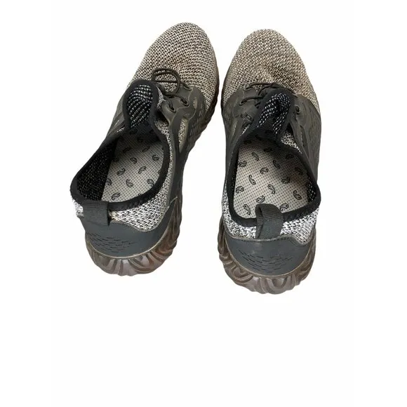 Work Safety Shoes Mens 45 Size 11 Breathable Knit Steel Toe Sneakers Slip On