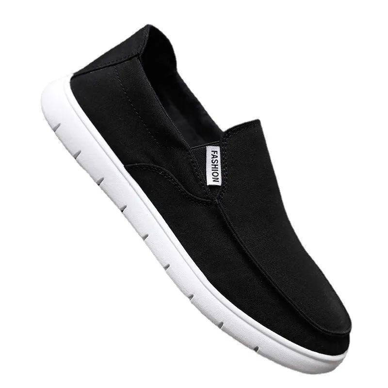 Xuanpin hot style men's shoes slip-on old Beijing cloth shoes over feet lazy shoes men's casual canvas shoes breathable sneakers